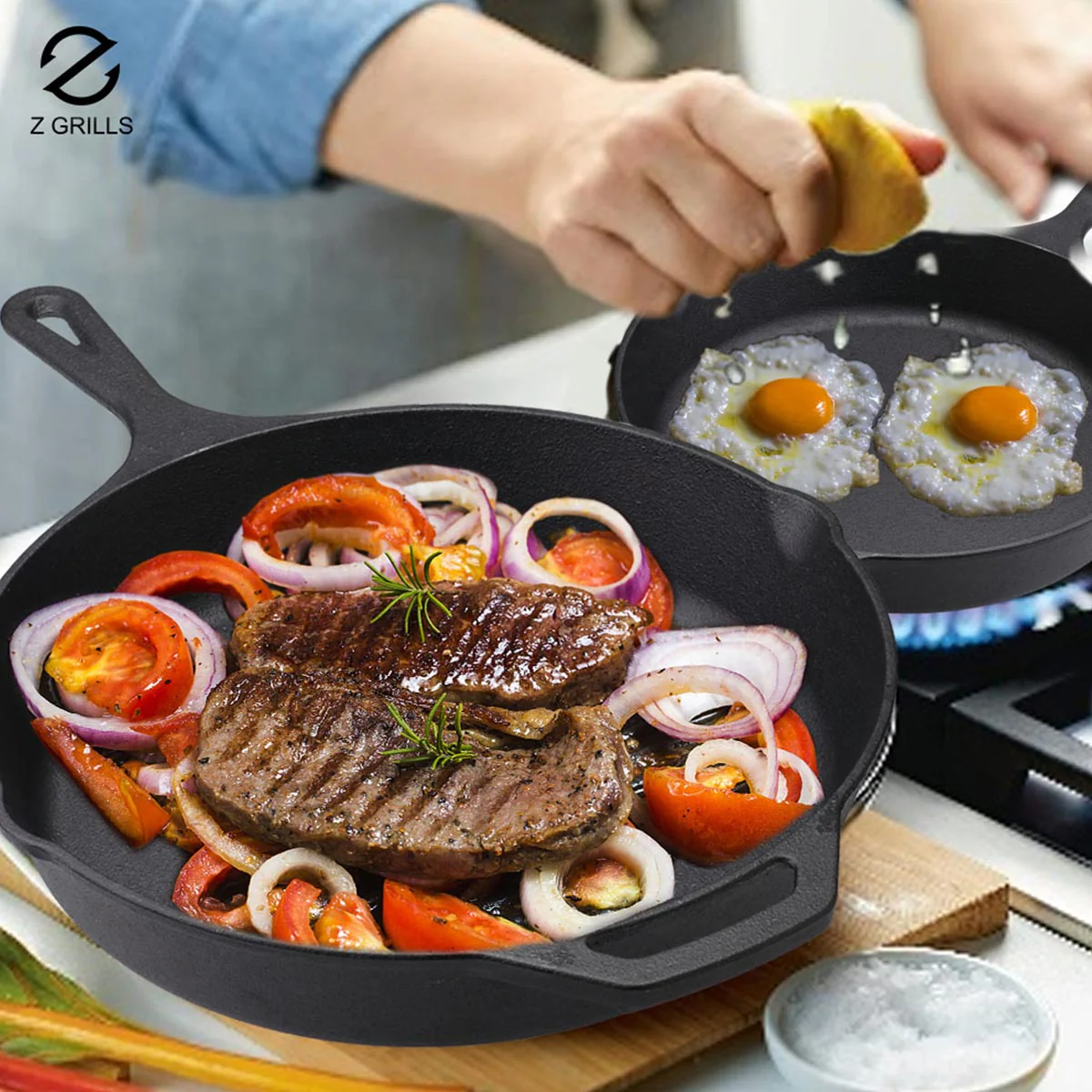 CAST IRON SKILLETS 10 INCHES - Image 5