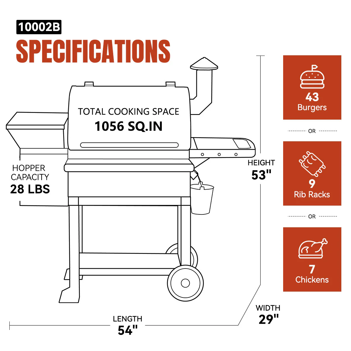 LARGE 10002B PELLET GRILL - Image 5